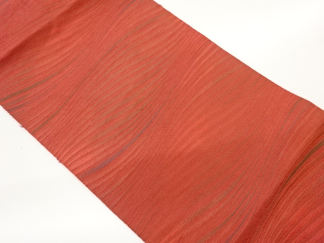 JAPANESE NAGOYA OBI / CHIKUZEN HAKATA / WOVEN ABSTRACT STRIPE